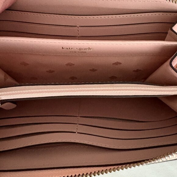 KATE SPADE Connie Medium Pink Triple Gusset Bag Satchel/Crossbody with Wallet - Picture 10 of 16